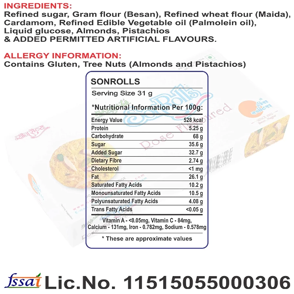 Bhagat's Rose Son Rolls from Shree Heera Sweets, 250g-3.webp